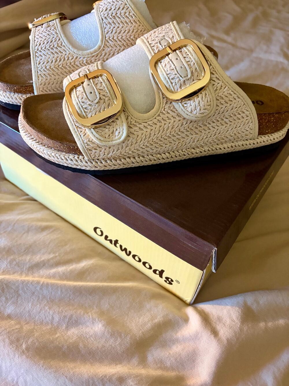 NIB Rattan style Slides Sz 9